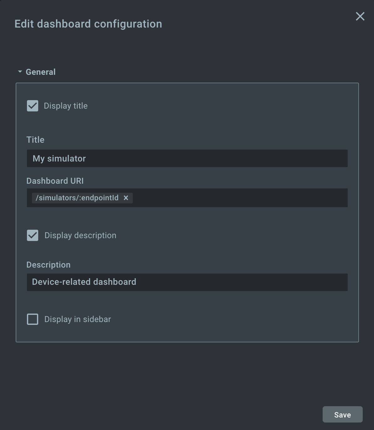 Add device-related dashboard form