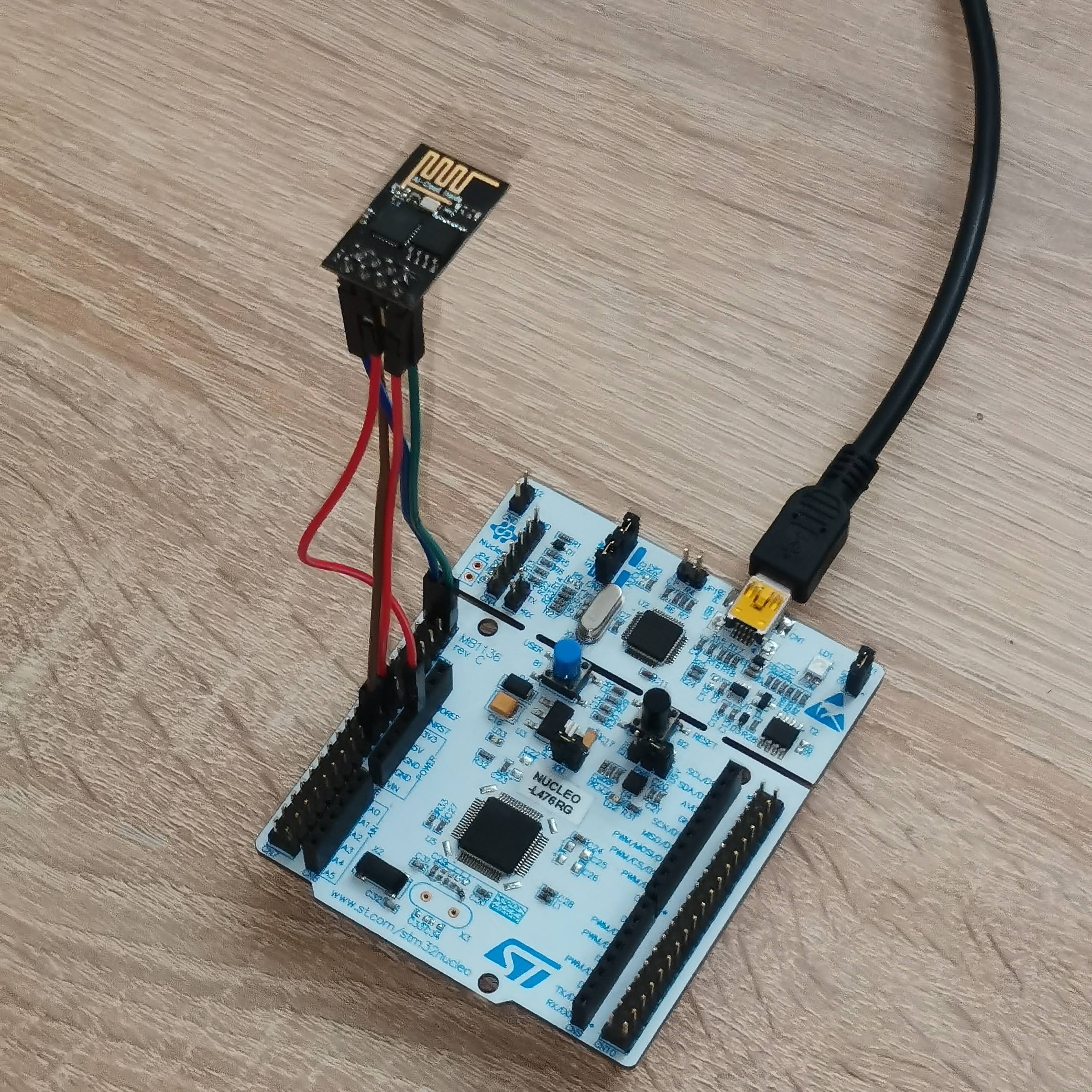 ESP8266 to STM32 connection photo